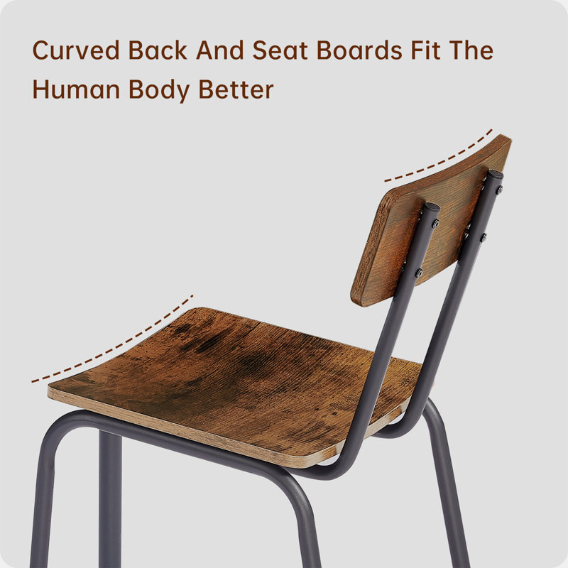 17 Stories Birchgrove 3Piece Dining Table Set, Industrial Table and